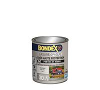 BONDEX Lasure Opaque Très Haute Protection Satin Gris Perle Ral 9002 1 L | Lasure Bois Très Longue Durée, Très Haute Protection, Formule Antifongique, Bondex, Expert du Bois, Extérieur, Satin