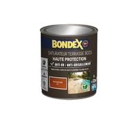 BONDEX Saturateur terrasse bois Mat Teck 1L – À base d'eau, Anti-UV anti-grisaillement