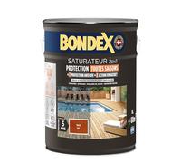 BONDEX Saturateur Terrasse Bois Intérieur & Extérieur À Base d'Eau Teck 5 L | Saturateur pour Terrasse, Saturateur Haute Résistance, Effet Imperméabilisant Optimal, Bondex, Expert du Bois