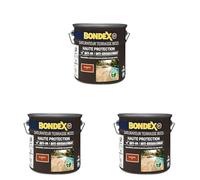 BONDEX - Saturateur Terrasse Bois Intérieur & Extérieur - Idéale pour Rénover, Décorer et Protéger - À Base d'Eau - Haute Protection - Anti-UV, Anti-Grisaillement - Mat - 2,5L - Teck (Lot de 3)