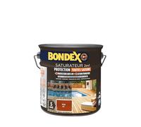 BONDEX Saturateur Terrasse Bois Intérieur & Extérieur Mat Teck 2,5 L | Saturateur pour Terrasse, Saturateur Haute Résistance, Effet Imperméabilisant Optimal, Bondex, Expert du Bois