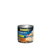 BONDEX - Vernis 2 en 1 Haute Résistance - Protège et Embellit le bois - Chêne Doré Mat - 0,25 Litre