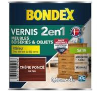 BONDEX Vernis à bois intérieur et extérieur - Chene foncé satin - 0,25L