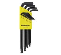 Bondhus 10936 Jeu de Clés coudées longues à boule système Pouces