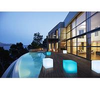 Bonetti Cube lumineux solaire à LED IP67 / RVB 8 couleurs changeantes Lampe décorative de jardin Env. 30 x 30 cm