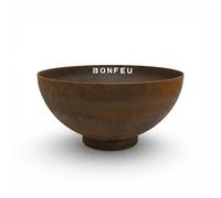BonFeu BonBowl Pro Brasero en acier Corten - Brasero design robuste pour jardin et terrasse - Résistant aux intempéries et durable (par 60 cm)