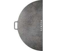 BonFeu BonPlancha 1/2 plaque de cuisson pour bol de feu Ø60 cm - Acier de haute qualité - 60x30x1.6 cm