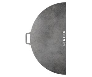 BonFeu BonPlancha 1/2 plaque de cuisson pour bol de feu Ø80 cm - Acier de haute qualité - 80x40x1.6 cm