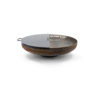 BonFeu ½ BonPlancha Plaque de Grill Ø120cm - Plaque de Grill Gaz & Bois - Plancha Grill - Plaque de Cuisson - Plancha Pour Cheminée de Jardin, Poêle de Terrasse et Foyer - Acier de Haute Qualité