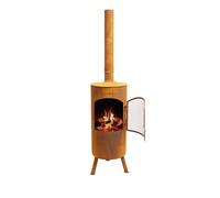 BonFeu BonTino LP Rouille - Brasero Extérieur Barbecue avec Grille - Plancha - Poêle de Jardin