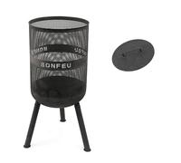 BonFeu BonVes - Brasero Extérieur Barbecue Avec Grill - Plancha Pour Jardin (Noir, Ø 45 cm)