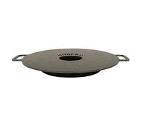 BonFeu Plancha Plaque de Grill 34cm - Plaque de Grill Gaz & Bois - Plancha Grill - Plaque de Cuisson - Plancha Pour Cheminée de Jardin, Poêle de Terrasse et Foyer - Acier de Haute Qualité