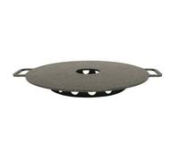 BonFeu Plancha Plaque de Grill Ø40cm - Plaque de Grill Gaz & Bois - Plancha Grill - Plaque de Cuisson - Plancha Pour Cheminée de Jardin, Poêle de Terrasse et Foyer - Acier de Haute Qualité