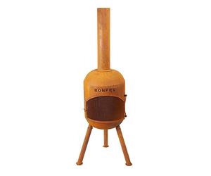 BonFeu Poêles de jardin BONSOLO Corten - Ø 45 cm x H 126 cm