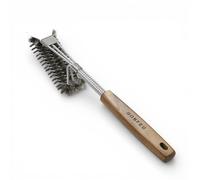BonFeu Ustensiles de Barbecue de Qualité Supérieure en Acier Inoxydable et Bois d'Acacia - Accessoires pour Barbecue, Plancha et Brasero (Brosse à Barbecue)