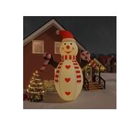 Bonhomme de Neige Gonflable de Noël avec LED Décoration de Noël Ornement de Vacances Décoration de Fête Jardin Extérieur 630 cm