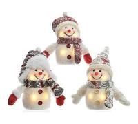 Bonhomme de neige - LUMINEO - Décoration de Noël - 4 LED - 20x19x10 cm - Intérieur