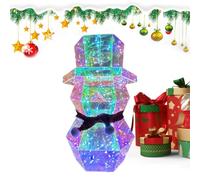 Bonhomme de neige lumineux pour Noël Lampe pour Bureau Décorative Mignonne | Lumière LED festive à bonhomme de neige Intérieur, crémaillère, chambre, salon, maison, mariage, anniversaire