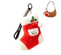 Bonhomme en pain d'épice / sapin de Noël / chaussette de Noël en peluche | Porte-clés en forme de bonhomme en pain d'épice pour sapin de Noël, chaussette de Noël en peluche
