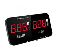 BONKZEBU Humidimètre de Température Industriel, Affichage LED 13 Pouces | Thermomètre hygromètre pour serre avec sonde externe de 5 m, pour utilisation intérieure et extérieure, 0-100 % HR