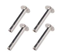 BONKZEBU Jeu de Rivets Tubulaires M3, 100 Unités, Rivets à Double Capuchon pour L'artisanat du Cuir PU, Alliage D'acier Inoxydable 4x22x8,5mm
