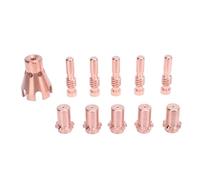 BONKZEBU Kit de consommables pour coupe-plasma série 55 80 avec électrodes en laiton, buses, couvercles de protection, boîte de rangement, compatible avec la machine de découpe de torche plasma Pilot