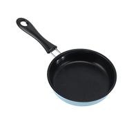BONKZEBU Mini Poêle à Frire, Marmite à Induction Antiadhésive en Acier Inoxydable, Petite Poêle à œufs Ronde pour Petit-déjeuner avec Long Manche de 12 Cm, Petite Poêle Antiadhésive (Bleu)