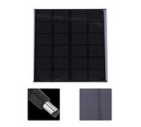 BONKZEBU Module de Panneau Solaire en Silicium Monocristallin 3W 6V, | Panneau de charge solaire avec connecteur DC5521, portable pour lampe à batterie 3,7-6 V et appareils à port DC