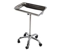 BONKZEBU Plateau de Salon avec Roulettes, Plateau de Tatouage Mobile Relevable en Acier Inoxydable en Métal pour Instrument de Coiffeur Médical, Table de Tatouage, Chariot de Tato