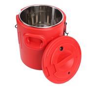 BONKZEBU Récipient Alimentaire Isotherme 20 L avec 2 Anneaux à Boucle, | Récipient portatif de glace et de boisson chaude, seau thermique étanche pour cantine, hôtel, usage domestique, rouge