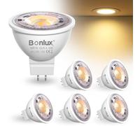 Bonlux Ampoule LED 12V GU5.3, Ambrée 2200K Ampoule Spot LED 12V MR16 6W Equivalent à 50W 60W, Ampoules Spot Encastrable LED pour éclairage sur rail encastré Non Dimmable Lot de 6