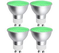 Bonlux Ampoule LED GU10 Couleur Verte, 5W MR16 GU10 Spot Ampoule Angle de Faisceau 120° Réflecteur Vert Ampoule LED Couleur Verte Spot LED pour Éclairage Décoratif, Lot de 4