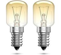 Bonlux Ampoule pour Four E14 26W, Dimmable Blanc Chaud 2700K T25 Ampoule Frigo, Résistant à 300 Degrés, E14 Ampoules pour Hotte Aspirante, Micro-ondes, Lampe de Sel, Réfrigérateurs (2Pcs)