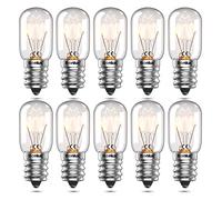 Bonlux Lot de 10 ampoules de sel E14 16 W pour réfrigérateur - Haute température - 300 ° - Intensité variable - E14 SES - Petit culot à vis Edison - Ampoules pygmées T22 pour appareils électroménagers