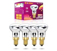 Bonlux R39 E14 Lampes de Lave Réflecteur Ampoules Spot Lumières 25W Dimmable Edison Vis Base SES Ampoules Blanc Chaud 2400-2600K 360 Degré Angle de Faisceau 240V 4Pcs