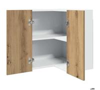 Bonne Armoire d'angle suspendue,Meuble Haut de cuisine, Armoire de rangement chêne artisanal bois d'ingénierie - YXM FR136438