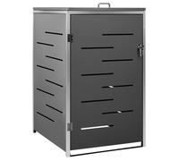 Bonne qualité - Abri pour poubelle - Armoire poubelle - 69x77,5x112,5 cm - Inox - MAW30180277