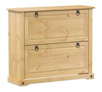 Bonne qualité - Armoire à chaussures - BONNIE - Commode à chaussures Corona 99x32x85cm - Bois de pin massif - Meuble d'entrée