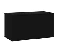 Bonne qualité - Armoire à chaussures - BONNIE - Commode à chaussures murale Noir 70x35x38cm - Bois d'ingénierie - Meuble d'entrée