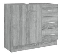 Bonne qualité - Armoire de rangement Armoire de lavabo Sonoma gris 63x30x54cm - Bois d'ingénierie DECO M8971704