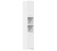 Bonne qualité - Armoire de rangement Armoire de salle de bain et WC - BONNIE - Blanc 30x30x183,5cm - Bois d'ingénierie DECO