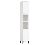 Bonne qualité - Armoire de rangement Armoire de salle de bain et WC - BONNIE - blanc 30x30x190cm - Bois d'ingénierie DECO M2410278