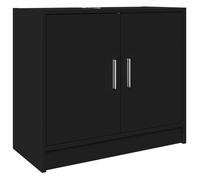 Bonne qualité - Armoire de rangement Armoire d'évier noir 63x29x55cm - Bois d'ingénierie DECO M8593430