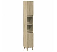 Bonne qualité - Armoire de rangement Armoire salle de bain et WC - BONNIE - chêne sonoma 30x30x190cm DECO M2729673