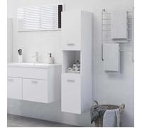Bonne qualité - Armoire de salle de bain Blanc 30x30x130 cm - haut de gamme - Bois d’ingénierie9703