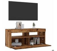 Bonne qualité - Armoire TV avec lumières LED,vieux bois,Bois d'ingénierie - Buffet télévision/Banc TV DECO M2317977