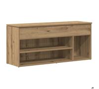 Bonne qualité - Banc à chaussures - BONNIE - Commode à chaussures chêne artisanal 102x30,5x45cm bois ingénierie - Meuble d'entrée