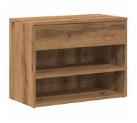 Bonne qualité - Banc à chaussures - BONNIE - Commode à chaussures chêne artisanal 60x30x45cm - Bois d'ingénierie - Meuble d'entrée