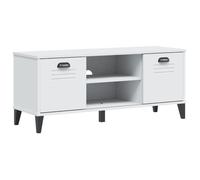 Bonne qualité - Banc à chaussures - BONNIE - Commode à chaussures VIKEN blanc 106x35x45cm - bois massif de pin - Meuble d'entrée