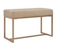 Bonne qualité - Banc d'entrée 80 cm élégant - velours - beige et doré - robuste - 80x36x45 cm ogl77r55053140
